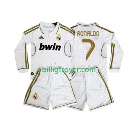 Billige Fotballdrakter Real Madrid Cristiano Ronaldo 7 2011 2012 Barn Retro Hjemmedraktsett Langermet